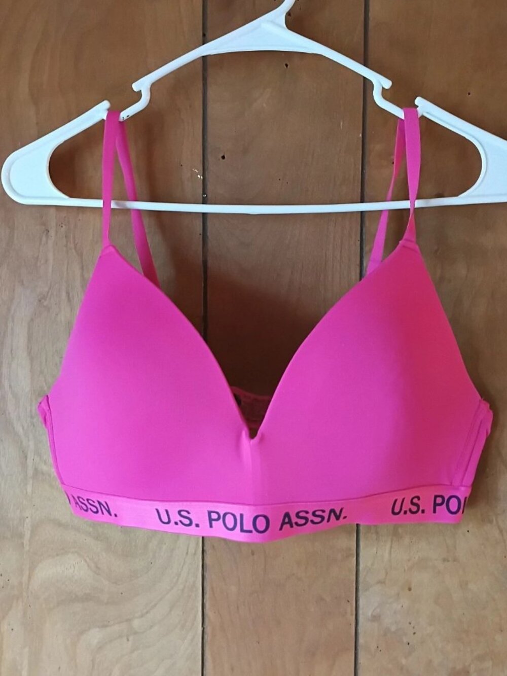 U.S. Polo Assn. Pink Wireless Bra – Size 38C – Padded Cups